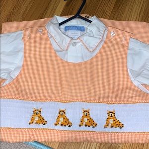 Boys size 2t Tiger Smocked coverall